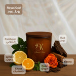 Royal Oud home fragrance gift set with coordinated scented products مجموعة هدايا رويال عود