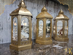 Metal and glass Ramadan lantern for festive home decoration فانوس رمضان مصنوع من المعدن والزجاج