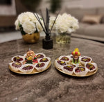 Fananees Ramadan character sitting on a serving plate Fananees characters - Fat lovable man and Alselfi old man sitting on a presenting plate (2 piece)