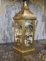 Metal and glass Ramadan lantern for festive home decoration فانوس رمضان مصنوع من المعدن والزجاج