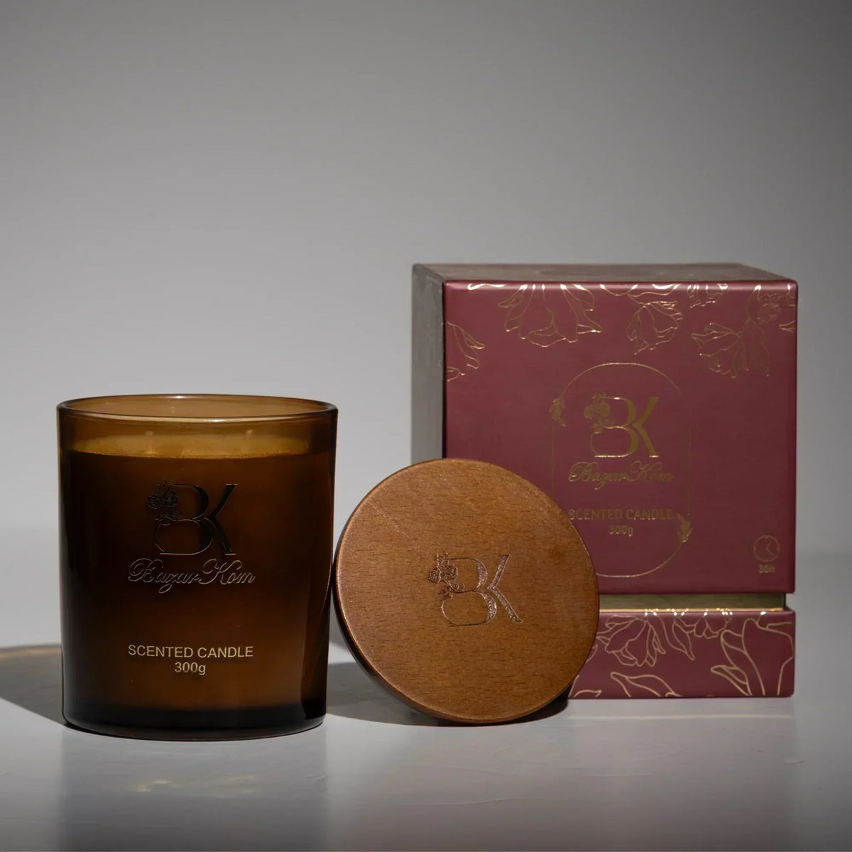 Scented candle in a decorative glass jar ليمون جراس - شمعة