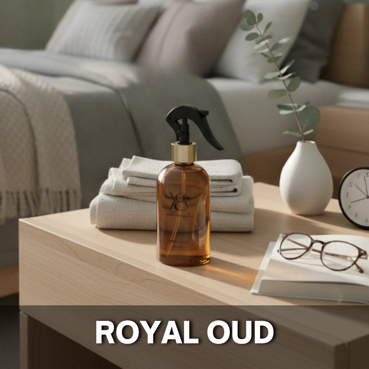 Royal Oud scented home spray in a decorative fragrance bottle Royal Oud - Home Spray