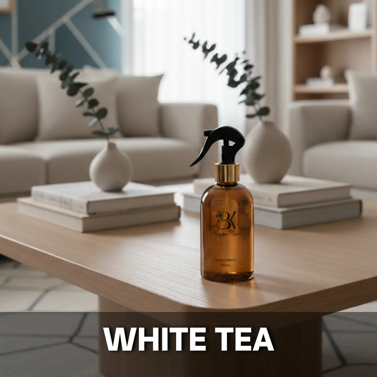 White Tea scented home spray in a decorative fragrance bottle White Tea - Home Spray