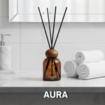 Aura reed aroma diffuser with glass bottle and fragrance reeds Aura - Reed Diffuser