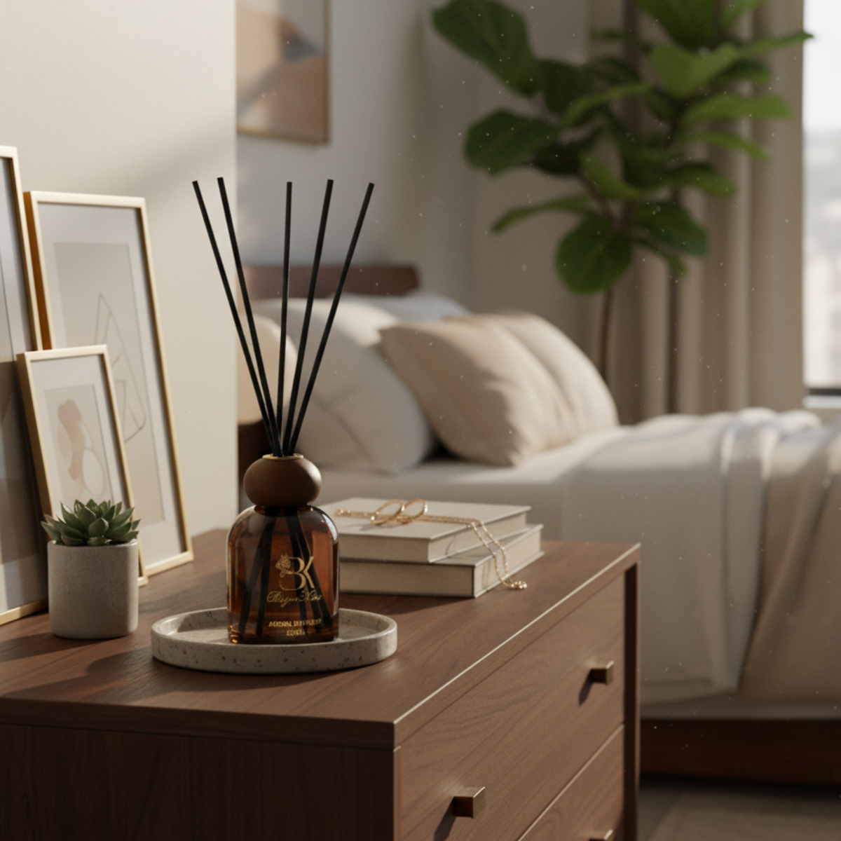 Bazarkom aroma diffuser on a wooden table
