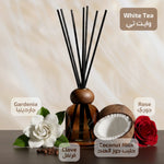 Tea Serenity fragrance set with coordinated home fragrance products مجموعة هدايا كريمي فيل