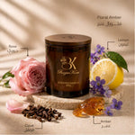 Floral Amber scented candle in a decorative glass jar Floral Amber - Candle