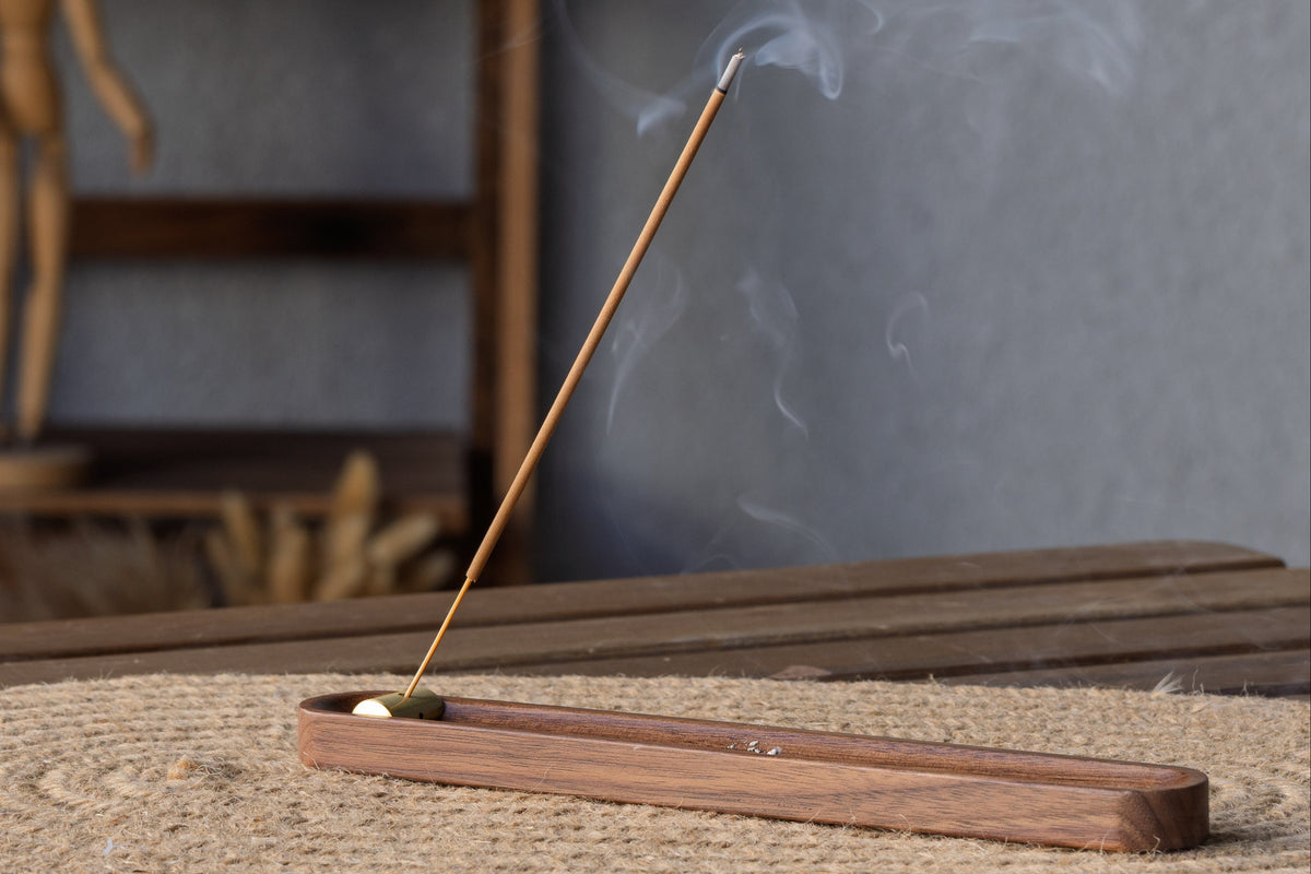 Bazarkom wooden incense holder burning incense