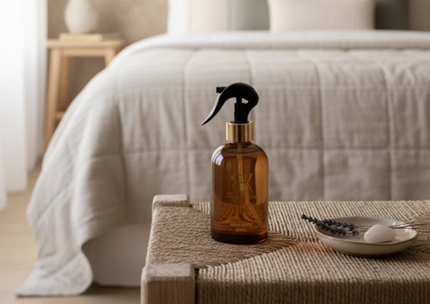 Bazarkom room spray on textured surface
