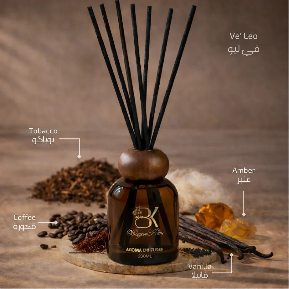 Veleo scented home spray in a decorative fragrance bottle